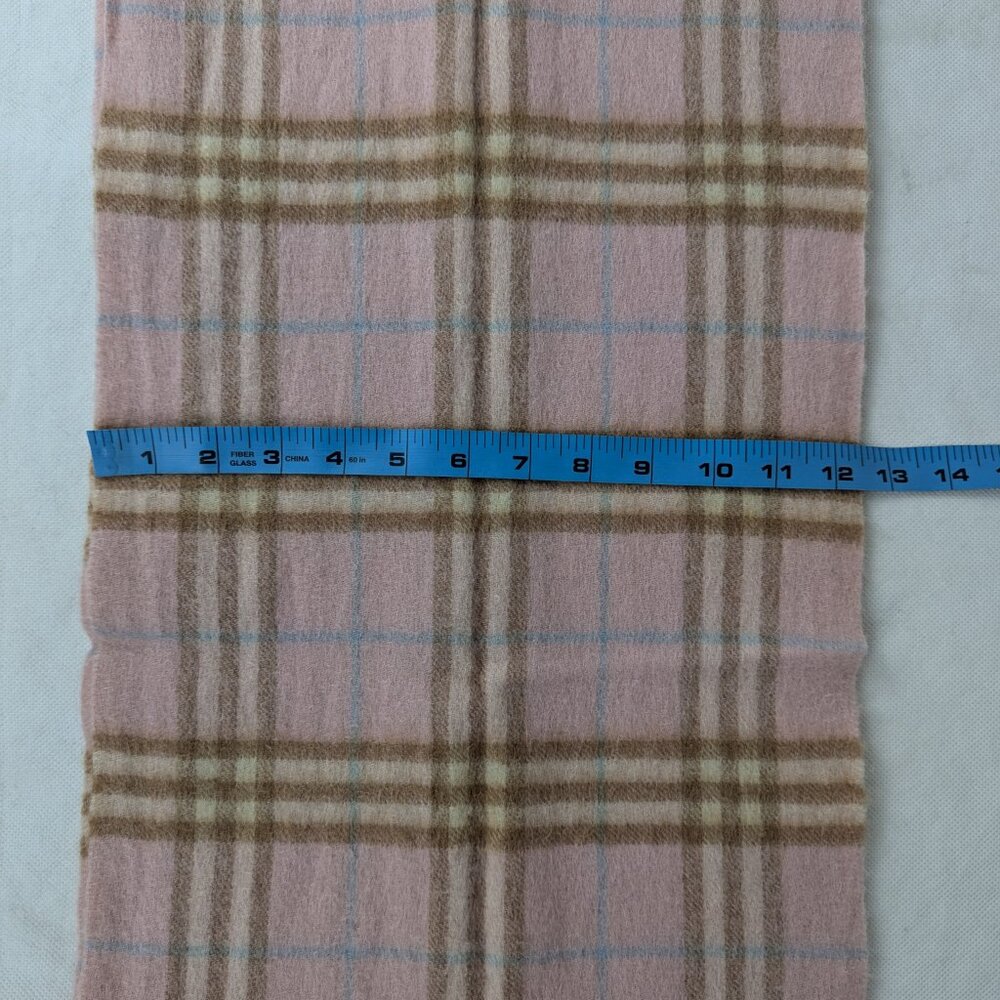 Burberry Lambswool Scarf Pink Unisex | Iconic Check Pattern | Quick Dispatch - Picture 6 of 6